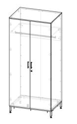 Metal wardrobe RM 06/06