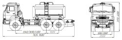 Tank truck for transportation of food liquids (technical water) ??? 4680A1-20 on chassis KAMAZ 5350-D5
