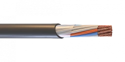 Control cables with polyethylene insulation, sheathed in PVC plasticate, KUPV grade