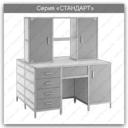 Laboratory island table Standard plus series: SLO.03.01