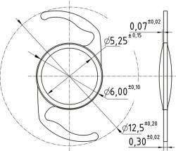 Intraocular lens "NanoCrystalline" Citrine in version CCS12.05IOL /KIT