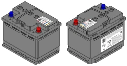 Rechargeable lead starter battery TUBOR AGM 6ST-60.0 VRLA
