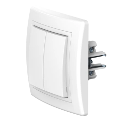 CADUCEUS ALING PRESTIGE Flush-mounted two-way switch 10AX, 250V~, white, article number 6072.000