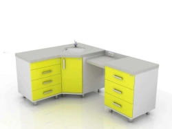 Corner module CENTRUM-Micro, 102-001-3 102-004M 102-002UM 102-003B, 2050x1450x850