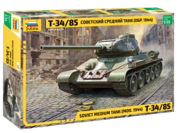 Assembled model Soviet medium tank T-34/85