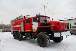 Fire tank truck ??-6,0-70 (4320) of 6YN32 type 6Y133W modification on the base of URAL-4320-4951 (-78,-80,-82,-84) chassis.