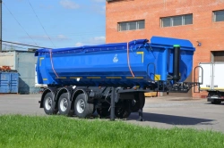 Dump semi-trailer of Tonar 952302 model with axles of TONAR models: 90422, 90424, 90431.