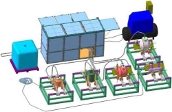 Hydraulic test bench for heat-exchange apparatuses