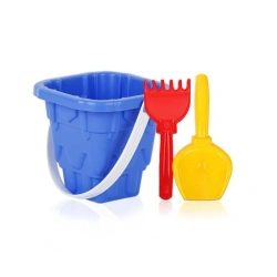 Game Children's sand set "Tower" 3 pr. (bucket "Tower", rake L15cm, scoop L16cm)
