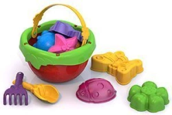 Sand set ?127 (mould butterfly, ladybug, flower, scoop, rake, sea moulds (3 pcs), bucket)