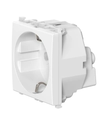 CADUCEUS ALING Experience + antibacterial Flush-mounted socket outlet with earthing without blinds 16A, 250V~, 2M, white, art. n