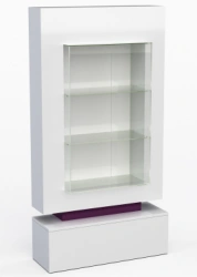 Display case without shelves (for exposition of flags). (School furniture brand "Interior" series "TDI School")