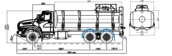 Tank truck for transportation of oil and oil products ACN 4671R1-10 on chassis Ural 73945-01