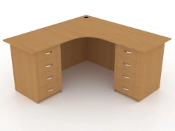 Two-desk corner desk Model: SPU-2 of "Edelwood" trade mark