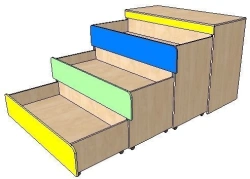 Children's three-drawer bed FN.MDU.01.07.00.00.00.00.