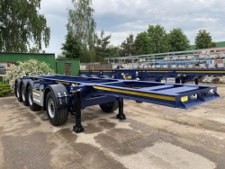 Four-axle container semitrailer PN-41N with axle unit BPW HSFALM 9010-15 V36 61.68.361.147QS, pneumatic tyre 385/65R22.
