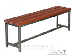 Bench on metal frame (Wood)