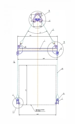 Universal crossbeam for 20 and 40 foot containers