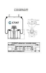 ??01.00940.?? - Pneumatic spring (pneumatic spring, air cushion, air balloon) with plastic cup.