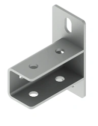 Support connecting SM-V1-3, with overall dimensions from 60x127x100 mm to 75x127x100 mm, metal thickness 4,0 mm, stainless steel