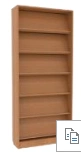 Display shelf, open, 5-shelf
