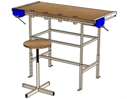 Metal-framed workbench without box/ C13
