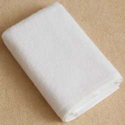 Bleached cotton terry towel for children