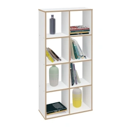 Polini Home Smart Cube 8-piece shelving unit, white, plywood effect, article number 0002103.9