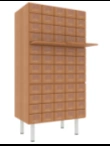 Catalogue cupboard, 3-module, 60 drawers (5x12), on supports h238mm