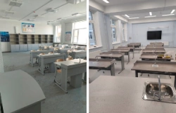 Pupil laboratory table for chemistry room, model: SLH