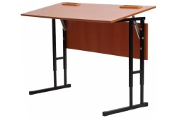 Pupil's desk with height adjustment