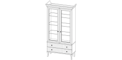 Set of furniture for common room "Buongiorno" 2-door display cabinet art.?522 S01 ?