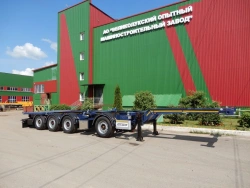 Four-axle container semitrailer model PF-41 of modification PF-41N with axle unit BPW HSFALM 9010-15 V36 61.68.361.147QS,