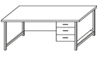 Utility table with hanging cabinet SP-4