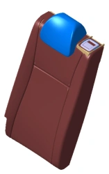 Left part of the rear seat backrest (HCr PE)