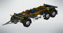 Three-axle container trailer, modification CRA-483