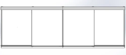 Rail system of sliding classroom magnetic marker boards "Standard"