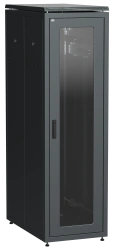 LN05-42U61-G ITK Network cabinet 19" LINEA N 42U 600x1000mm glass front door black