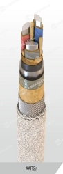 Power cable with aluminium conductors with impregnated paper insulation, for voltage of 1 kV of AAP2l grade according to TU 16.K