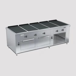 Gas cooker with closed flame PRG-IIA-5C 2DSH "Maxi"