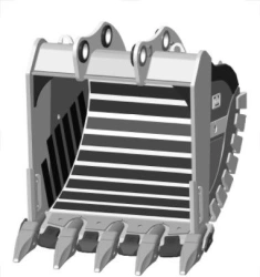 Heavy duty rock bucket RDX-113.235d-XS115(5)WS-NF