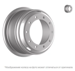 Collapsible rim steel truck wheel, size 8.5-20, Product No. 6520, RZB35647OE