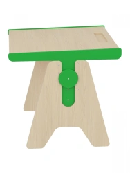 Single-seat adjustable desk / green