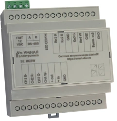 SE RGBW - module for controlling the brightness of 4 single-colour or colour and brightness of RGB strip and the function "Switc