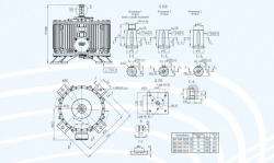 General industrial vertical asynchronous electric motors of DAV 560 series, power not more than 37 kW