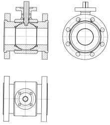 Flanged shut-off and regulating ball valve under electric actuator ??? DN 10 - 1400 PN 0,6-40,0 MPa