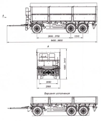 Tri-axle cargo trailer 8495-02A with CEYLAN AS-1210-225-ST-OV axles with load capacity 12 tonnes