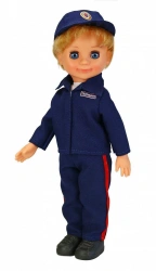 Plastic doll Boy in Police uniform, B3877