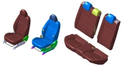 Car seats HCr (SOLARIS HS): left front, right front, rear.