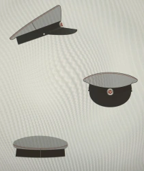 Uniform cap for employees of company trains